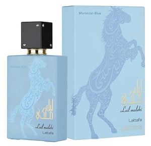 Lattafa Lail Maleki Moroccan Blue ? Spicy Citrusy Woody Oud ? Eau de Parfum Spray Long-Lasting Fragrance for Unisex 3.4 Ounce / 100 ml