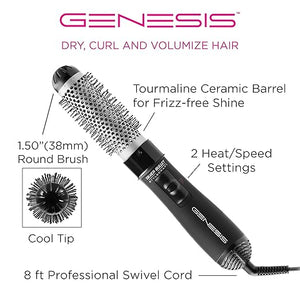 StyleCraft Silver Bullet Genesis Professional Round Hot Brush Hair Styler1.50