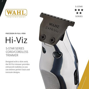 Wahl Professional Hi-Viz Trimmer DLC-Coated Wide T-Blade Adaptive Speed Control Cordless 135-Minute Run Time