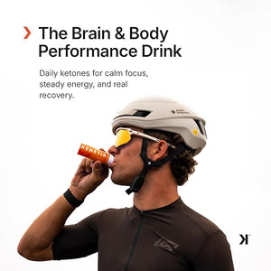 KENETIK Ketone Shots 10g Ketones for Daily Focus Clarity &amp Energy Electrolytes for Performance &amp Hydration Gluten Free Sugar Free Caffeine Free Non GMO Tangerine 2 oz 6 Pack