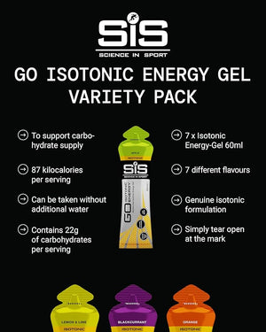 Science in Sport 60 ml Energy Gel Variety - Pack of 7