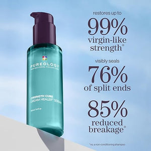 Pureology Strength Cure Dream Healer Hair Serum - Lightweight Leave-In Treatment Split End Hair Repair Smoothing &amp Strengthening Heat Protectant Vegan