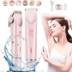Trimmer 2.0, Electric Shaver,Ladyshaver,Bikini Trimmer,2 in 1 Women Electric Dualhead Bikini Trimmer (Pink)
