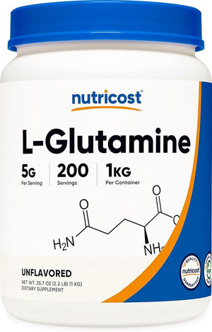 Nutricost L-Glutamine Powder 1 KG - Unflavored Non-GMO Gluten Free