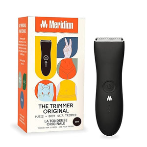 MERIDIAN The Trimmer Original - Body Hair Trimmer for Men Electric Shaver for Pubic Hair Chest Legs &amp Bikini Waterproof &amp Rechargeable Onyx
