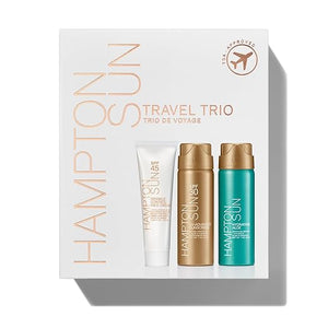 Hampton Sun Travel Trio Kit | SPF 30 1 oz. Continuous Mist Sunscreen + Hydrating Aloe Continuous Mist 1 oz. | Broad-Spectrum Advanced Water + Sweat Resistance | Soothing + Hydrating Sunburn Relief