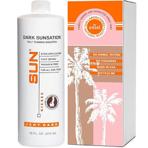 Sun Laboratories By Giesee Dark Sunsation Self Tanning Solution 16 oz - Sun Tanning Lotion Spray Tan Tanning Spray Airbrush Tanning Sunless Tanner Self Tanner Spray Mist Bronzing Spray