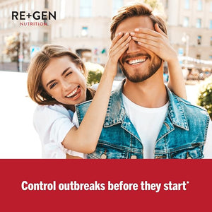 Re+Gen Nutrition H Rescue Immune Support Supplement for Adults Capsules with Zinc Vitamin C L lysine Amino Acid &amp Oregano Oil for Immunity Health in Men &amp Women 120 Capsules