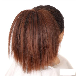 FRANCES Fake Hair Bun 1 Pack Synthetic Messy Bun with Elastic Rubber Band Wig Straight Hair Ponytail Extensions Hair Bun for Women Hair Accessories (Color : 30T6)