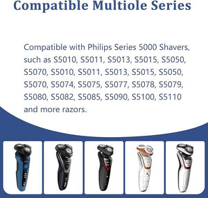 Ruixin Replacement Complete Head for Philips Shavers Series 5000/6000,OEM SH50 MultiPrecision Blades Upgrade Head for SH50 Electric Shavers