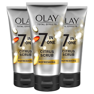 Olay Total Effects Citrus Facial Cleanser and Scrub 5.0 Ounces (Pack of 3)
