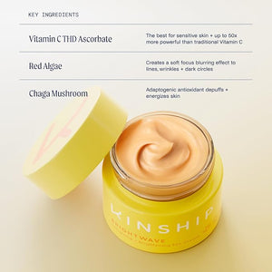 Kinship Brightwave Vitamin C Under Eye Brightener Cream for Sensitive Skin | Dark Circles Under Eye Treatment | Diminishes Fine Lines | Hydrating Eye Cream w/Antioxidants | Fragrance Free (0.5 Oz)