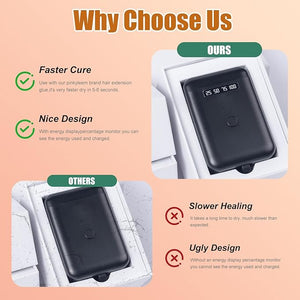 V Light Hair Extension Kit, uv Light Machine, Portable Fast Curing Hair Extension Glue V Light Wig Extension LED Lamp for Home Salon. (blcak machine)