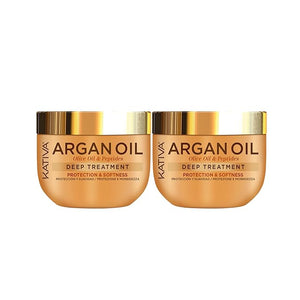 KATIVA Argan Hair Mask 10 oz 2-Pack ? Deep Repair Hair Treatment with Organic Argan Oil Olive &amp Peptides ? Intense Hydration for Dry Damaged Hair ? Deep Conditioner for All Hair Types
