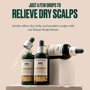 The Body Shop Ginger Scalp Serum, Dry and Flaky Scalp Treatment, Vegan, 1.69 fl oz