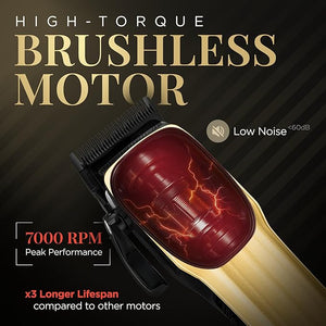 Fagaci Professional Hair Clippers for Men with Superior Precision 5X Longer Sharpness Professional Barber Clippers Cordless with 2 Blades Fade &amp Taper Brushless Motor Mens Hair Clipper Cordless