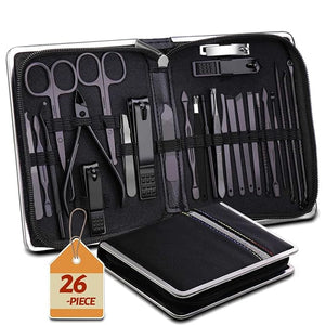 Manicure Set 26 in 1 Nail Clippers Set Pedicure Kit Manicure Kit Professional Pedicure Set Nail Grooming Kit for Men Women