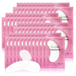 GreenLife 400 Pairs 100% Natural Eyelash Extension Under Eye Gel Pads patches kit Collagen Aloe Vera Hydrogel Eye Patches Eyelash Extension Supplies Tools Lash Extension Supplies (100 200 400 Pairs)