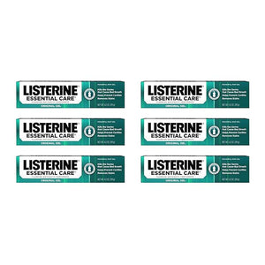 Listerine Essential Care Toothpaste Bad Breath Treatment Cavity Prevention Fluoride Toothpaste Powerful Mint Flavor 4.2 oz 6 Pack
