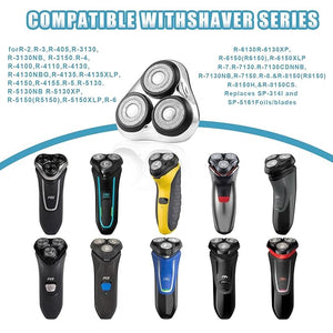 Universal Rotary Shaver Replacement Head Compatible with Remington Shaver Razor Parts for Series R3,R4,R5,R6,R7,R8,SP-3141 and SP-5161 Foils (Silver/1Pack)
