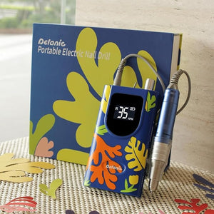 Delanie Professional Nail Drill High Torque 35000 RPM Rechargeable Portable Electric Nail File Filer for Acrylic Gel with Cuticle Bits Salon Manicure Tool Matisse Blue