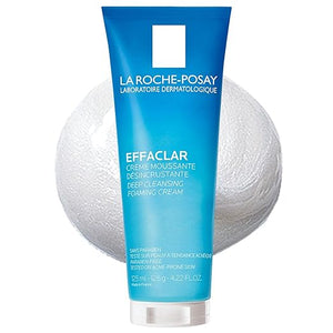 La Roche-Posay Effaclar Deep Cleansing Foaming Facial Cleanser, Cream Cleanser &amp; Daily Face Wash for Oily Skin &amp; Acne Prone Skin to Minimize Look of Pores