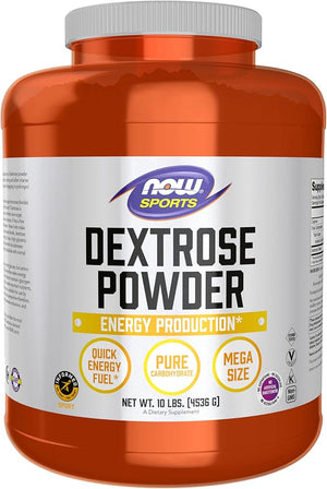 NOW Foods Sports Nutrition Dextrose Powder (Monosaccharide) Energy Production* 10-Pound