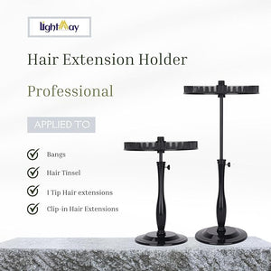 Hair Extension Holder - Storage and Ensuring Your Hair Stable. Applied to Clip Hair Extensions Colors Hair Tinsel Bangs etc. Multifunctional Extension Holder is Suitable for Family and Travel(Black