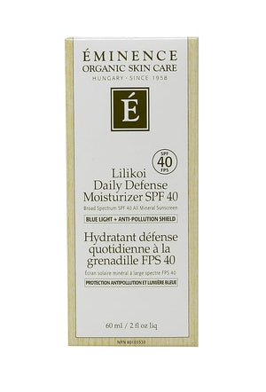 Eminence Lilikoi Daily Defense Moisturizer SPF 40, Vanilla, 2 Fl Oz