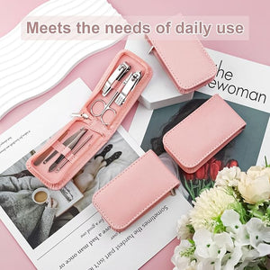 Manicure Set Bulk Nail Clippers Kit Stainless Steel Fingernail Clippers Set Sturdy Nail Tip Cutter Trimmers Professional Grooming Toenail Clippers Personal Pedicure Kits 8 in 1 (Pink 24 Pack)