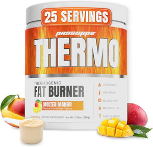 PROSUPPS Thermogenic Fat Burner Powder Molten Mango - Weight Loss &amp Metabolism Booster Pre Workout Supplement for Women &amp Men - Supports Appetite Control &amp Boosts Energy - Gluten-Free - 2