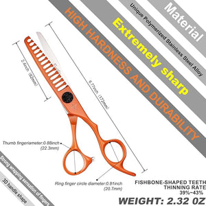 High-end Professional Hair Scissors Thinning Shears Barber Hair Cutting Teeth Shears Hairdressing Texturizing Scissor 6 Inch Stainless Steel Alloy For Women Men Kids Salon Hairdresser &amp Home