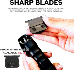 Supreme Trimmer 2Spee ST622 ? Cordless Beard &amp Hair Trimmer for Men | 2-Speed Motor 180 Min Runtime Zero-Gap Adjustable Blade Digital Display Removable Blade Design