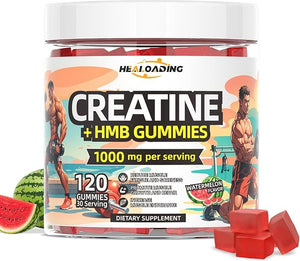 Creatine Monohydrate Gummies HMB Supplements for Men - Creatine and HMB Supplement for Boost Strength Performance Build Muscle Supports and Muscle Growth &amp Recovery