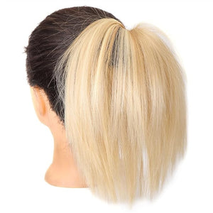 FRANCES Fake Hair Bun 1 Pack Synthetic Messy Bun with Elastic Rubber Band Wig Straight Hair Ponytail Extensions Hair Bun for Women Hair Accessories (Color : 105)