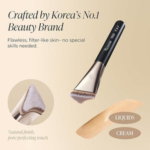 Piccasso FB33 Foundation Brush ? Tapping Cover Brush for Liquid &amp Cream Foundation Fills Pores with Soft Bristles for Smooth and Flawless Face Makeup Professional Korean Beauty Tool