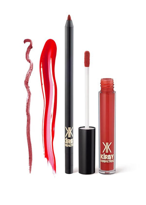 Lip Kit Duo ? Powerful Pout - TikTok-Viral Precision Liner &amp; Glossy Liquid Lipstick, Clean 2-Step Set with Hydrating Long-Wear Color ? Bold Inclusive Beauty for Everyday Konfidence