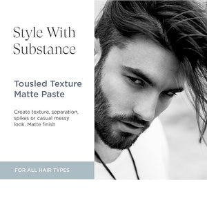 Intelligent Nutrients Tousled Texture Matte Paste ? Natural Medium Hold Hair Styling Paste for All Hair Types Matte Finish with Certified Organic Castor &amp Safflower Oils Clean Beauty 2 oz