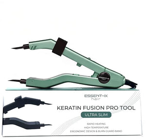 Professional Keratin Fusion Tool for Hair Extensions ? Slim Long Heating Plates, Adjustable Temperature, Rapid Heat-UP, Seamless Fusion, Root Access, Salon-Quality Keratin Glue Gun (Mint Green)