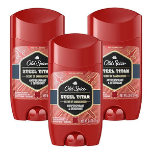Old Spice Steel Titan Anti-Perspirant Deodorant, 2.6 oz (Pack of 3)