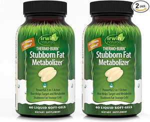 Irwin Naturals Thermo-Burn Stubborn Fat Metabolizer - 75 Liquid Soft-Gels - 2 Pack