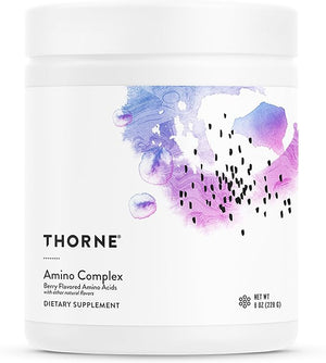 THORNE - Amino Complex - Clinically-Validated EAA and BCAA Powder for Pre or Post-Workout - Promotes Lean Muscle Mass &amp Exercise Recovery* - NSF Certified for Sport - 30 Servings - 8.0 Oz - Berry