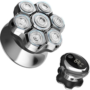 Head Shavers for Bald MenMagnetic Head ShaverWaterproof Wet Dry ShavingElectric Bald Head RazorLED DisplayCordless Rechargeable 7D Shaver for Scalp/Face/Beard with Type-C Charge