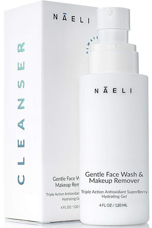 Gentle Face Cleanser - All Natural Anti Aging Vitamin C Face Wash for Sensitive &amp; Dry Skin with Hyaluronic Acid &amp; Antioxidants - Vegan &amp; Cruelty Free, 4 oz