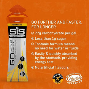 SiS Science In Sport Running Energy Gels Full of Electrolytes Good For Hydration Flavor Variety Pack Vegan Gluten &amp Dairy Free 14 x 60ml Orange