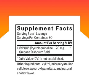 Seeking Health PQQ Lozenge - Support Energy &amp Healthy Aging with Antioxidant Supplement - 20 mg 30 Lozenges