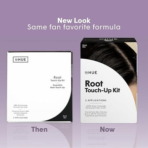 dpHUE Root Touch-Up Kit, Black - Permanent Hair Color for Gray Coverage - Includes Two Applications - Paraben, SLS &amp; SLES Sulfate Free - Leaping Bunny Certified