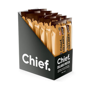 Chief Collagen Protein Bar Choc Peanut Butter 100% Natural Ingredients Keto &amp Paleo Friendly Snack Gluten Free &amp Low Sugar 12 Pack