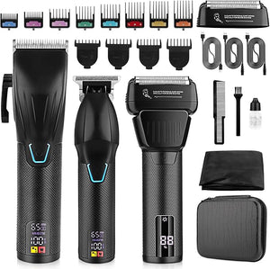SUNNOW Professional Hair Clippers &amp Hair Trimmer &amp Foil Shaver Kit for Men Beard Trimmer Clippers and Trimmers Set Cordless Mens Hair Clippers for Hair Cutting Grooming Face Family Barbe
