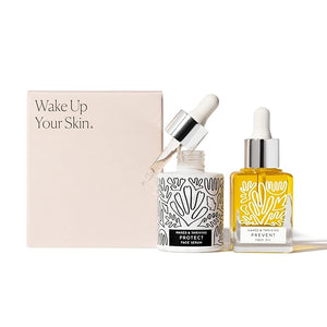 Naked &amp; Thriving Limited Edition Day Set | Protect Antioxidant Day Serum (30 mL) + Prevent Anti-Aging Face Oil (35 mL) with Hyaluronic Acid, Moringa and Rosehip Oil | 65 mL/2.18 fl oz (Set of 2)